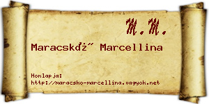 Maracskó Marcellina névjegykártya